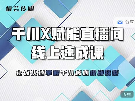 枫芸传媒-线上千川提升课，提升千川认知，提升千川投放效果-创想网