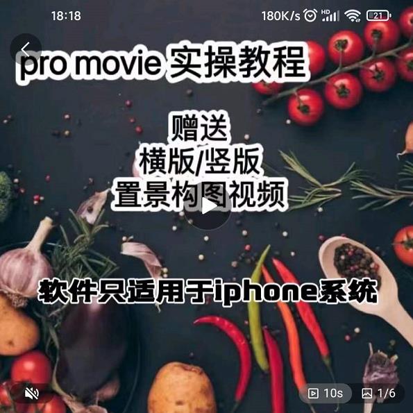 漆十二美食摄影，25​节promovie实操高手课节-创想网
