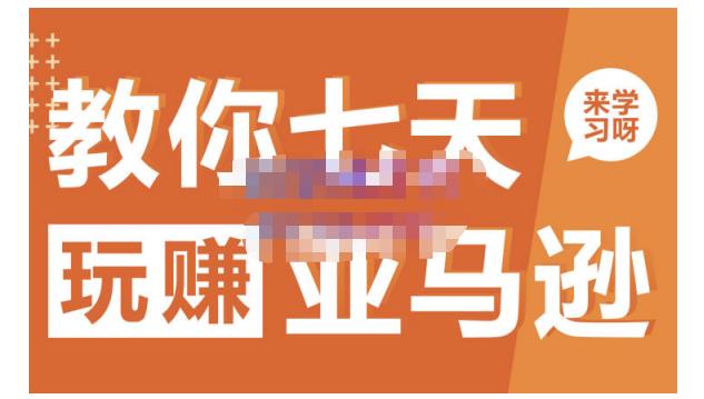 晟尧跨境·教你七天玩赚亚马逊，教你轻松玩赚亚马逊，适合小白学习-创想网