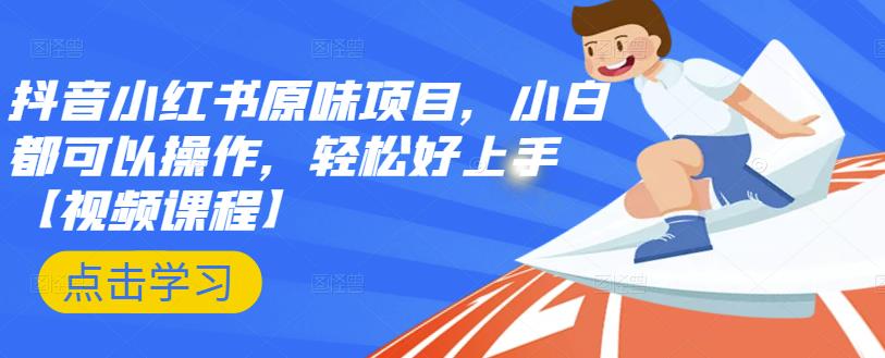 抖音小红书原味项目，小白都可以操作，轻松好上手【视频课程】-创想网