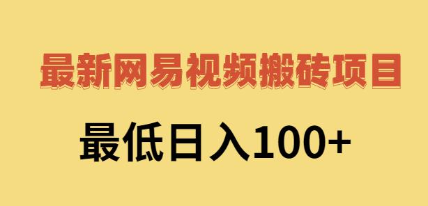 2022网易视频搬砖赚钱，日收益120（视频教程 文档）-创想网