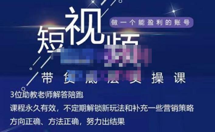 吴Sir·短视频带货底层实操课，教你如何选爆品、了解获短视频流量密码，正确起号-创想网