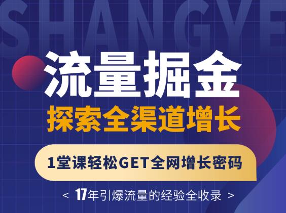 张琦流量掘金探索全渠道增长，1堂课轻松GET全网增长密码-创想网