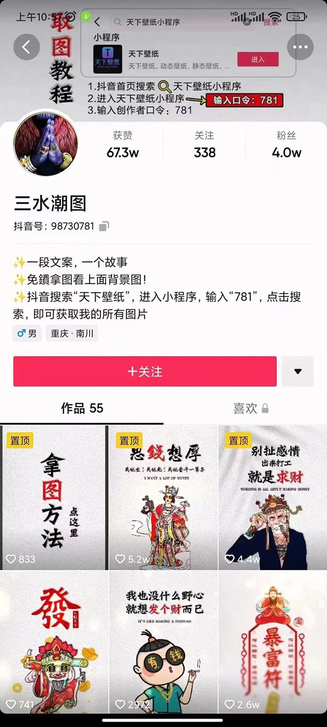 国潮壁纸变现项目，新手可操作日赚200 【素材 软件 教程】-创想网