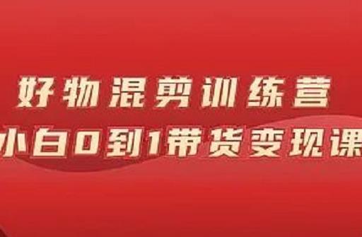 万三好物混剪训练营：小白0到1带货变现课-创想网
