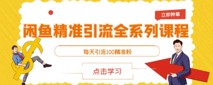 闲鱼精准引流全系列课程，每天引流100精准粉【视频课程】-创想网