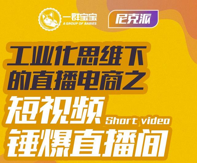 尼克派·工业化思维下的直播电商之短视频锤爆直播间，听话照做执行爆单-创想网