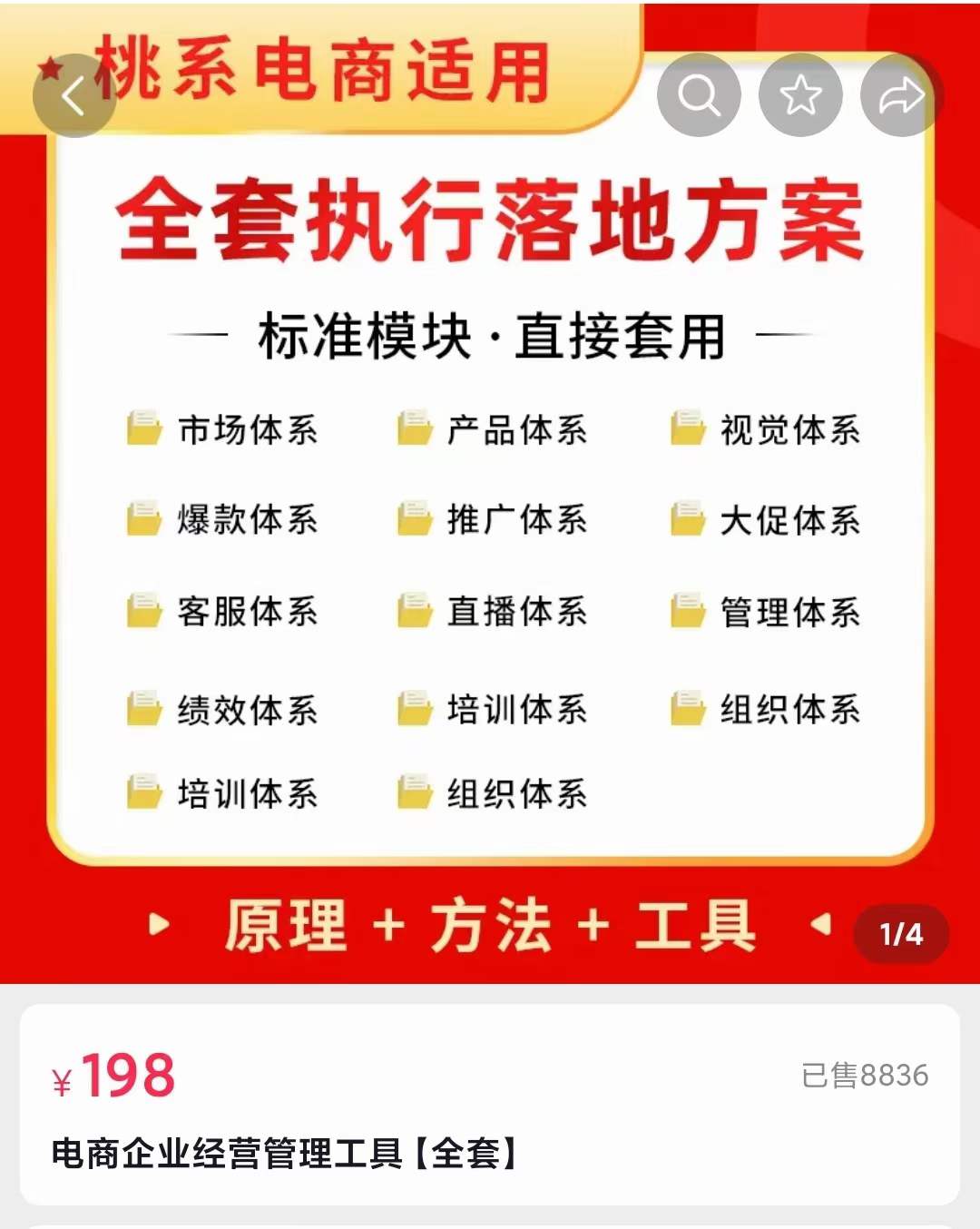 外面卖198·电商企业经营管理工具：全套执行落地方案 标准模块·直接套用-创想网