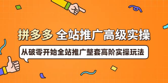 拼多多全站推广高级实操：从破零开始全站推广整套高阶实操玩法-创想网