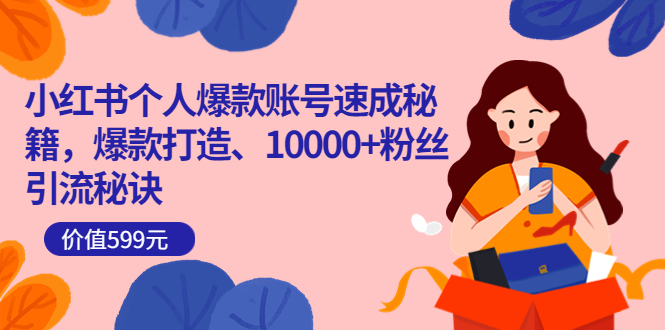 小红书个人爆款账号速成秘籍，爆款打造、10000 粉丝引流秘诀（价值599）-创想网