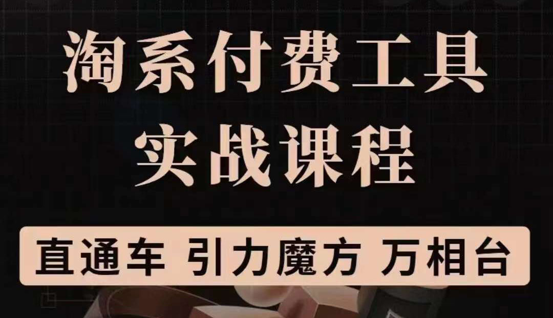 淘系付费工具实战课程【直通车、引力魔方】战略优化，实操演练（价值1299）-创想网