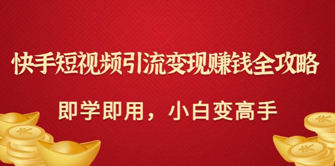 快手短视频引流变现赚钱全攻略：即学即用，小白变高手（价值980元）-创想网