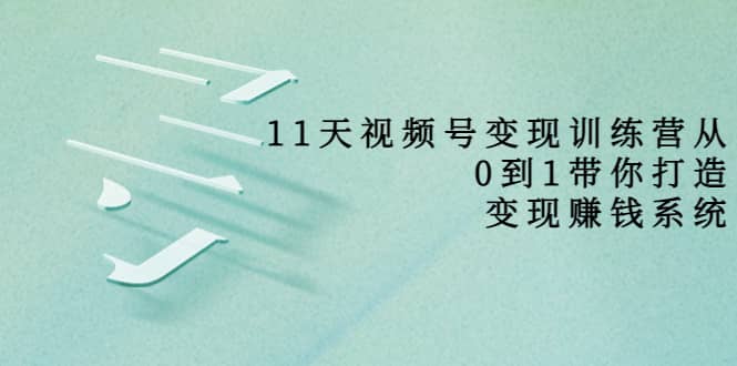 好望角·11天视频号变现训练营，从0到1打造变现赚钱系统（价值398）-创想网