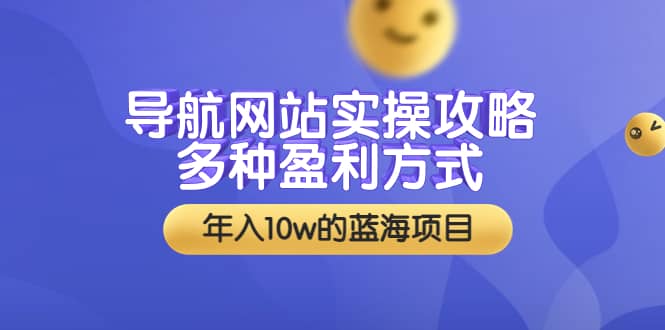 导航网站实操攻略，多种盈利方式，年入10w的蓝海项目（附搭建教学 源码）-创想网