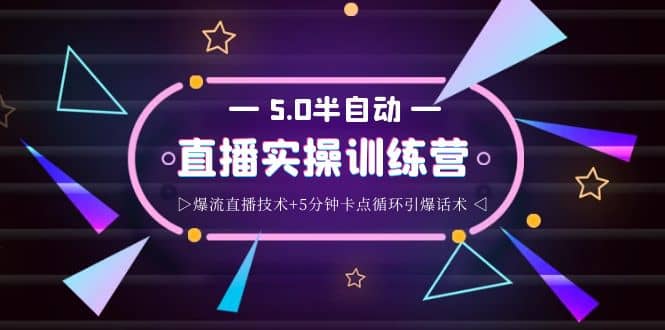蚂蚁·5.0半自动直播2345打法，半自动爆流直播技术 5分钟卡点循环引爆话术-创想网