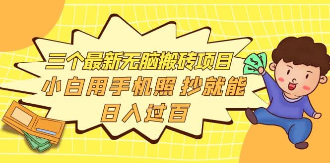 三个最新无脑搬砖项目，小白用手机照抄就能日入过百-创想网