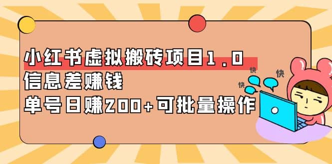 小红书虚拟搬砖项目1.0，可批量操作-创想网