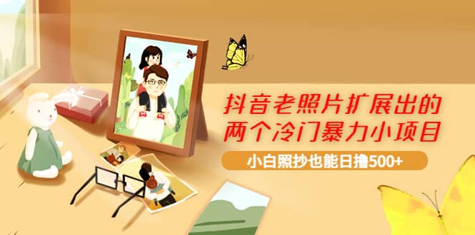抖音老照片扩展出的两个冷门暴力小项目，小白照抄也能日撸500-创想网