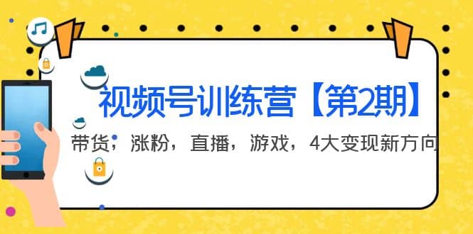某收费培训：视频号训练营【第2期】带货，涨粉，直播，游戏，4大变现新方向-创想网
