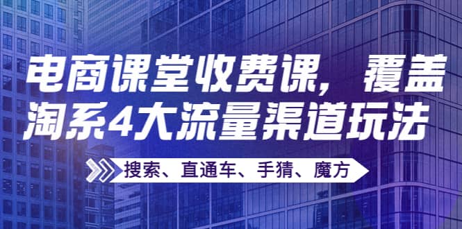 某电商课堂收费课，覆盖淘系4大流量渠道玩法【搜索、直通车、手猜、魔方】-创想网