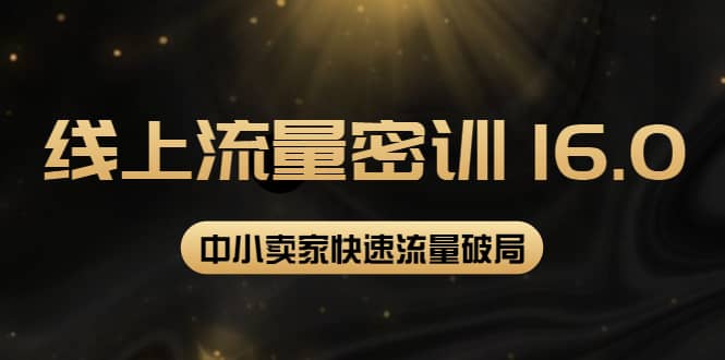 2022秋秋线上流量密训16.0：包含 暴力引流10W 中小卖家流量破局技巧 等等！-创想网
