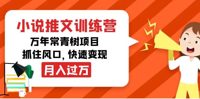 小说推文训练营，万年常青树项目，抓住风口-创想网