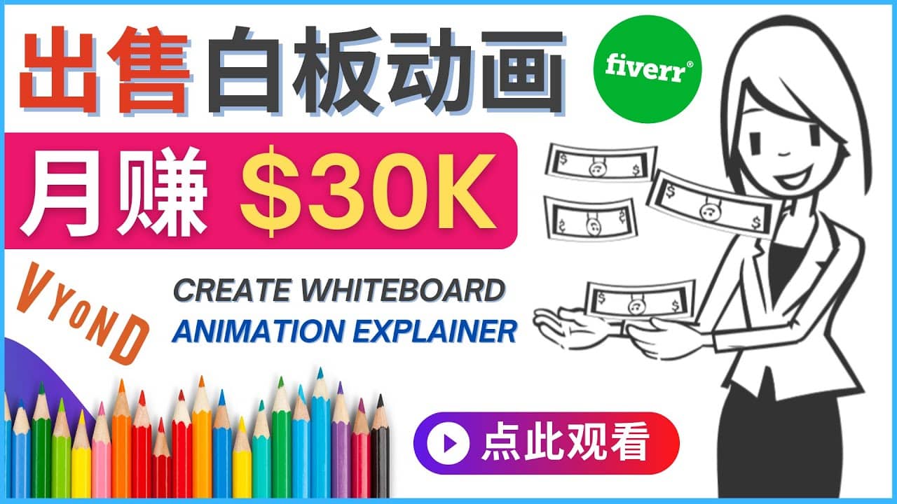 如何用最简单制作白板动画（WhiteBoard Animation）月赚3万美元-创想网