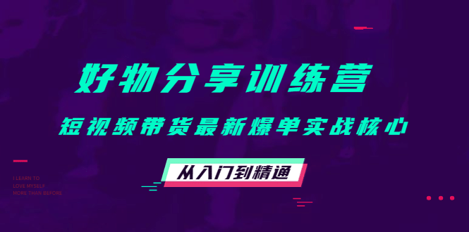 好物分享训练营：短视频带货最新爆单实战核心，从入门到精通-创想网