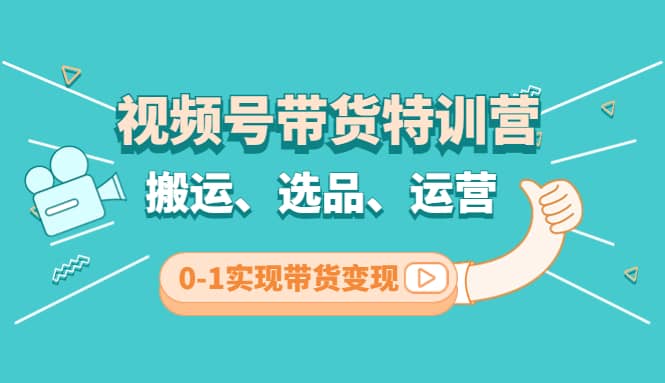 视频号带货特训营(第3期)：搬运、选品、运营、0-1实现带货变现-创想网