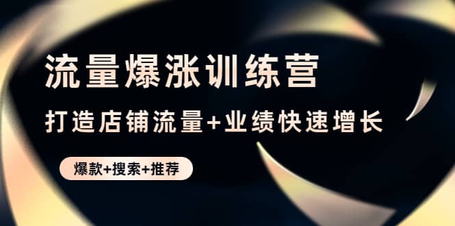 流量爆涨训练营：打造店铺流量 业绩快速增长 (爆款 搜索 推荐)-创想网