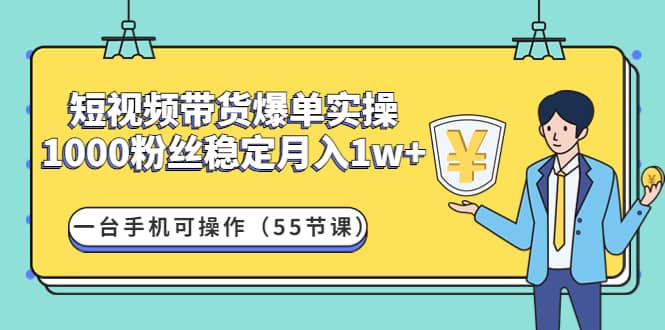 短视频带货爆单实操：一台手机可操作（55节课）-创想网