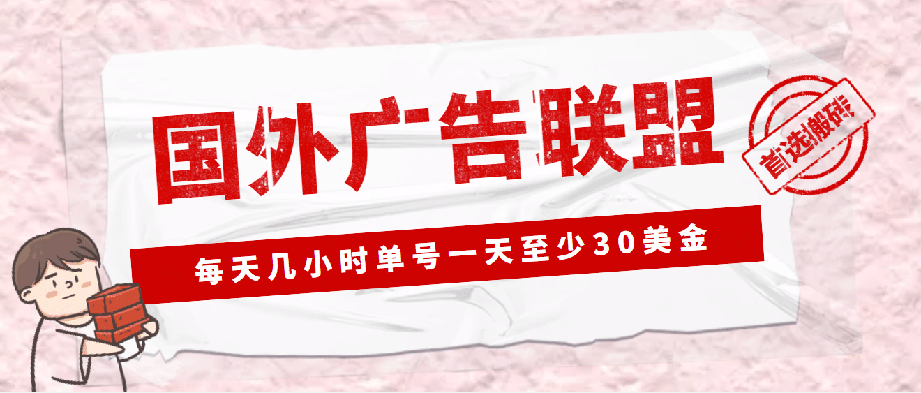 外面收费1980最新国外LEAD广告联盟搬砖项目，单号一天至少30美元(详细教程)-创想网