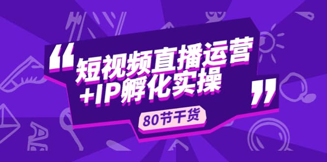短视频直播运营 IP孵化实战：80节干货实操分享-创想网