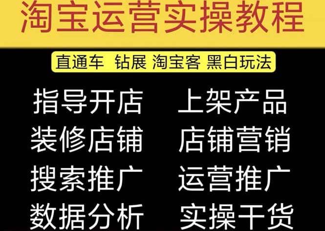 2023淘宝开店教程0基础到高级全套视频网店电商运营培训教学课程（2月更新）-创想网