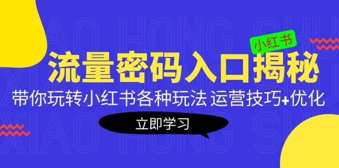 小红书流量密码入口揭秘：带你玩转小红书各种玩法 运营技巧 优化-创想网