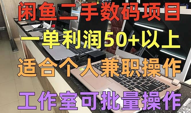 闲鱼二手数码项目，个人副业低保收入，工作室批量放大操作-创想网
