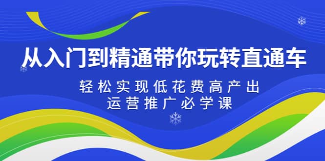 从入门到精通带你玩转直通车：轻松实现低花费高产出，35节运营推广必学课-创想网