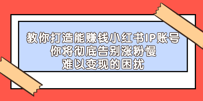 教你打造能赚钱小红书IP账号，了解透彻小红书的真正玩法-创想网