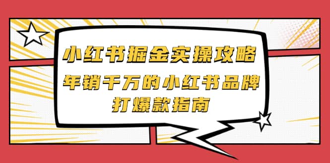 小红书掘金实操攻略，年销千万的小红书品牌打爆款指南-创想网