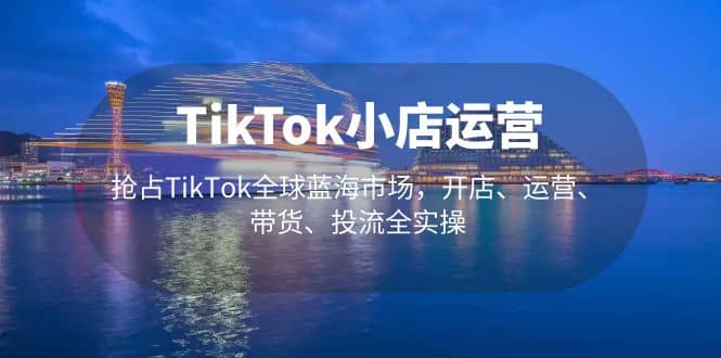 TikTok小店运营 抢占TikTok全球蓝海市场，开店、运营、带货、投流全实操-创想网