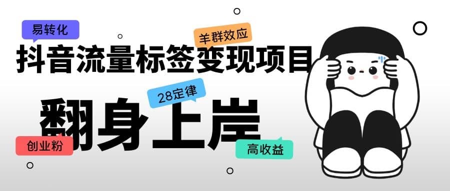 抖音流量标签变现项目，抖音创业粉轻松转化，单价高收益简单-创想网