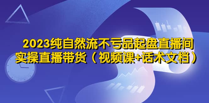 2023纯自然流不亏品起盘直播间，实操直播带货（视频课 话术文档）-创想网
