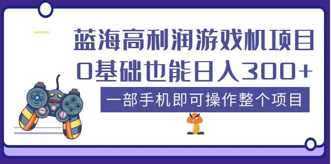 蓝海高利润游戏机项目，0基础也能日入300 。一部手机即可操作整个项目-创想网