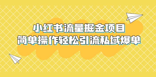 外面收费398小红书流量掘金项目，简单操作轻松引流私域爆单-创想网