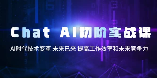 Chat AI初阶实战课，AI时代技术变革 未来已来 提高工作效率和未来竞争力-创想网