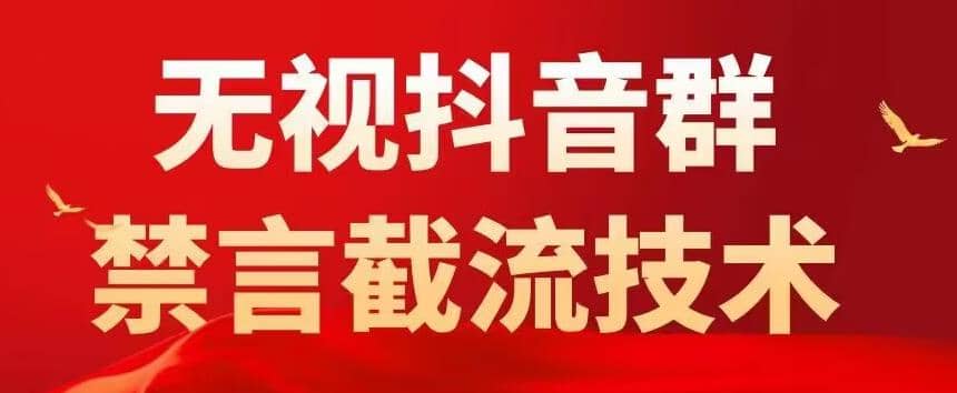 抖音粉丝群无视禁言截流技术，抖音黑科技，直接引流，0封号（教程 软件）-创想网