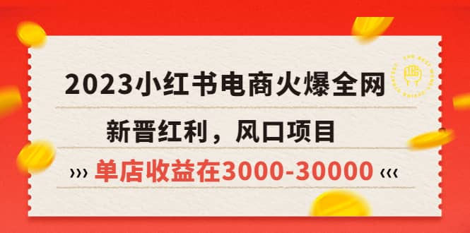 2023小红书电商火爆全网，新晋红利，风口项目，单店收益在3000-30000-创想网
