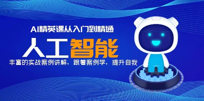 AI精英课从入门到精通，丰富的实战案例讲解，跟着案例学，提升自我-创想网