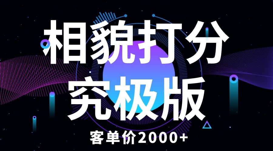 相貌打分究极版，客单价2000 纯新手小白就可操作的项目-创想网