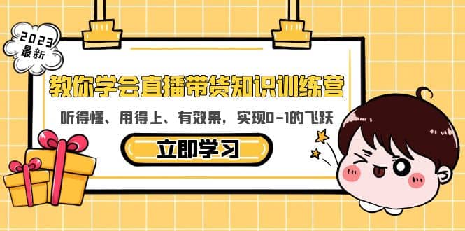 教你学会直播带货知识训练营，听得懂、用得上、有效果，实现0-1的飞跃-创想网